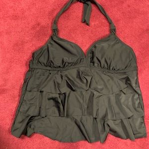 Bathing suit top with frills